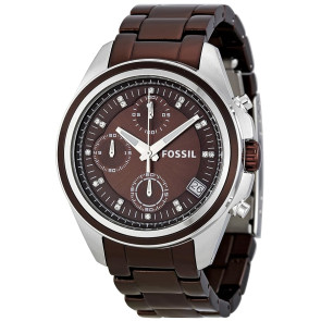Watch strap Fossil ES2914 Stainless steel Brown 18mm